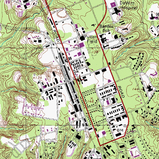 Topographic Map of Fort Belvoir Fire Department Station 465, VA