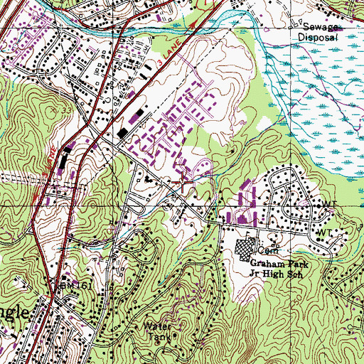Topographic Map of Dumfries - Triangle Rescue Squad Station 3R, VA