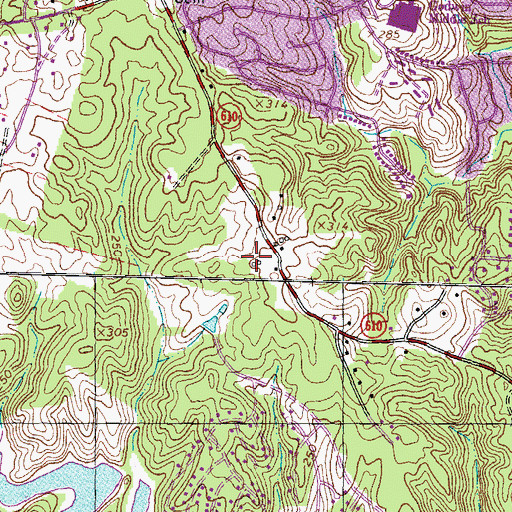 Topographic Map of Dumfries - Triangle Volunteer Fire Department Station 17, VA