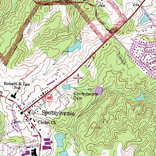 Topographic Map of Spotsylvania Volunteer Rescue Squad Station 1, VA