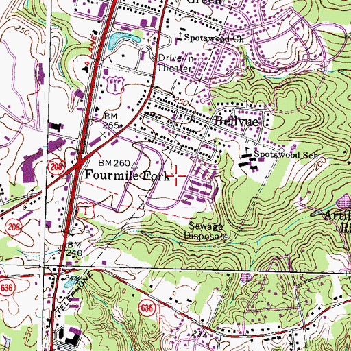 Topographic Map of Spotsylvania County Fire and Rescue Station 4, VA