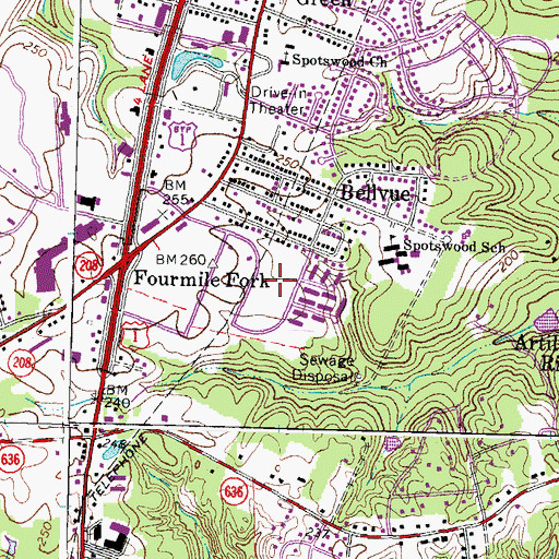 Topographic Map of Spotsylvania Volunteer Rescue Squad Station 4, VA