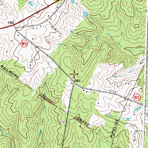 Topographic Map of Orange County Rescue Squad Battlefield Garage, VA