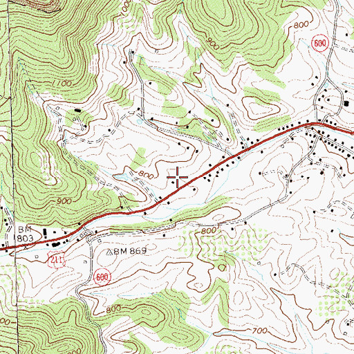 Topographic Map of Sperryville Volunteer Fire Department, VA