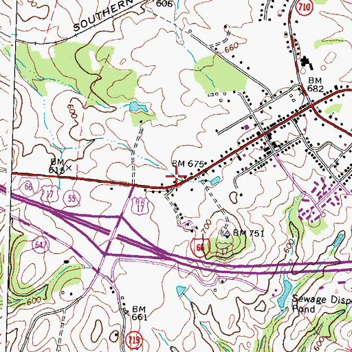 Topographic Map of Marshall Volunteer Rescue Squad Company 9, VA