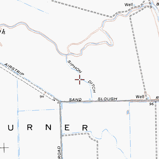 Topographic Map of Siphon Ditch, CA