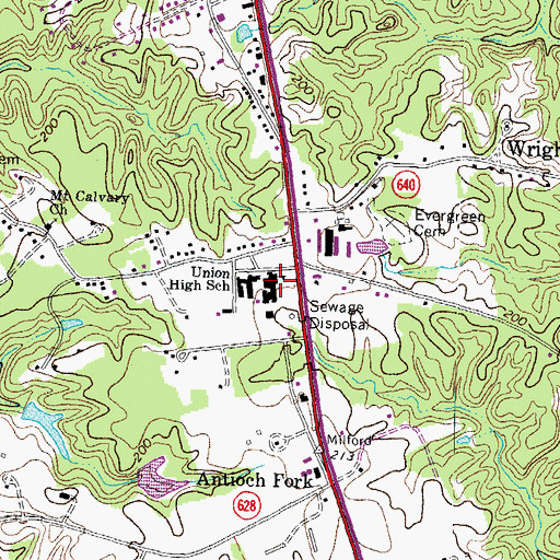 Topographic Map of Caroline County Department of Fire Rescue and Emergency Management - Administration, VA