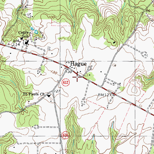 Topographic Map of Kinsale Fire Department Meeting Hall, VA