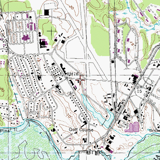 Topographic Map of Naval District Washington Fire Department Dahlgren, VA