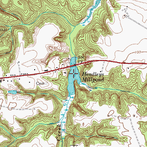 Topographic Map of Callao Volunteer Rescue Squad, VA