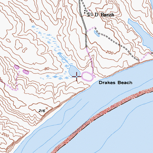 Topographic Map of Sir Francis Drake Historical Monument, CA