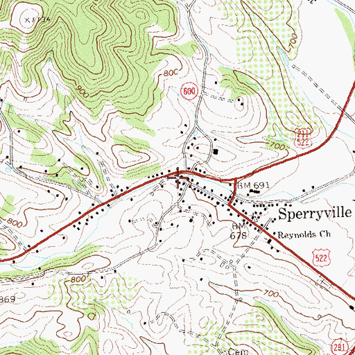 Topographic Map of Sperryville Volunteer Rescue Squad, VA
