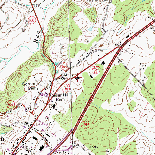 Topographic Map of Madison County Emergency Medical Services, VA