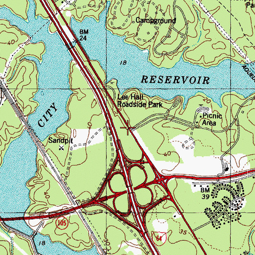 Topographic Map of Newport News Fire and Emergency Medical Services Station 4, VA