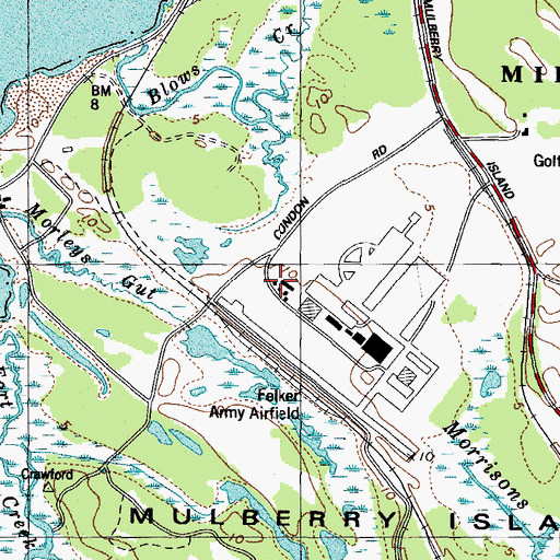 Topographic Map of Fort Eustis - Fort Story Fire and Emergency Services Station 2, VA