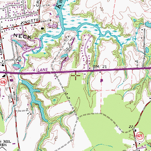 Topographic Map of Suffolk Department of Fire and Rescue Station 5, VA