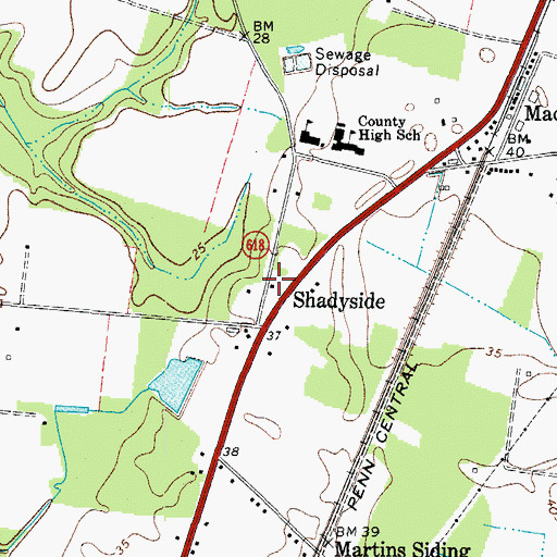 Topographic Map of Northampton County Department of Emergency Medical Services, VA