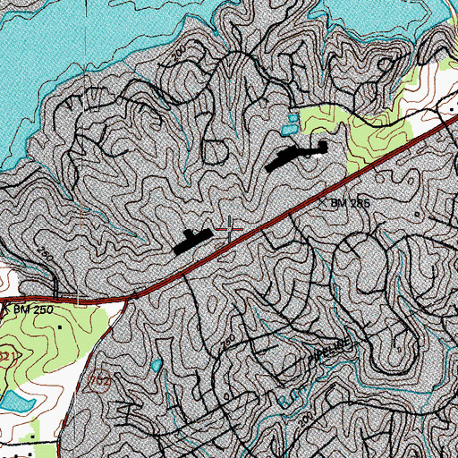 Topographic Map of Chesterfield Fire and Emergency Medical Services Station 7 Clover Hill, VA