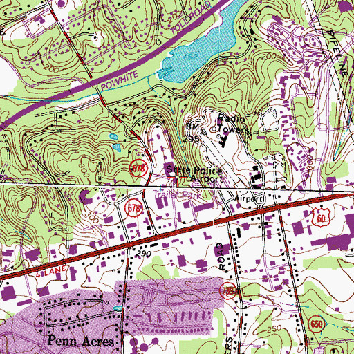 Topographic Map of Chesterfield Fire and Emergency Medical Services Station 9 Buford, VA
