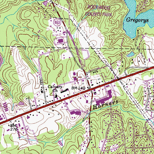 Topographic Map of Manchester Volunteer Rescue Squad Station, VA