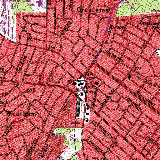 Topographic Map of Tuckahoe Volunteer Rescue Squad Station 1, VA