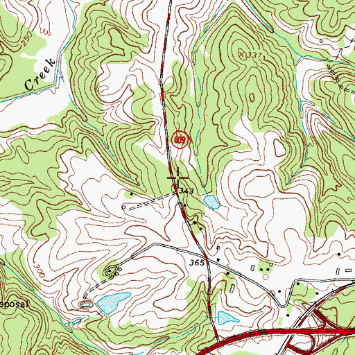 Topographic Map of Amelia County Fire Services Assistant Coordinator, VA