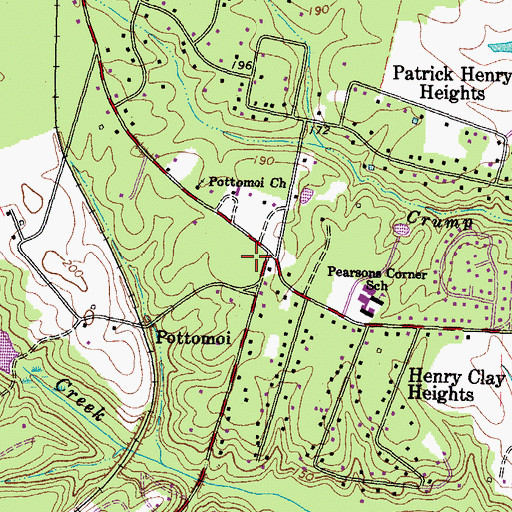 Topographic Map of Hanover County Fire - EMS Company 13 - Ashcake Volunteer Rescue Squad, VA