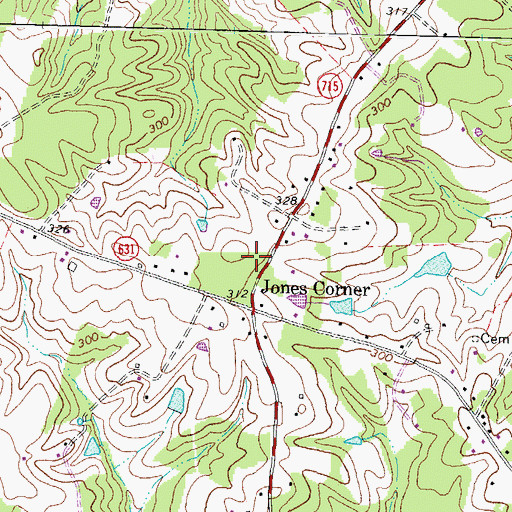 Topographic Map of Hanover County Fire - EMS Company 15 - West Hanover Volunteer Rescue Squad, VA
