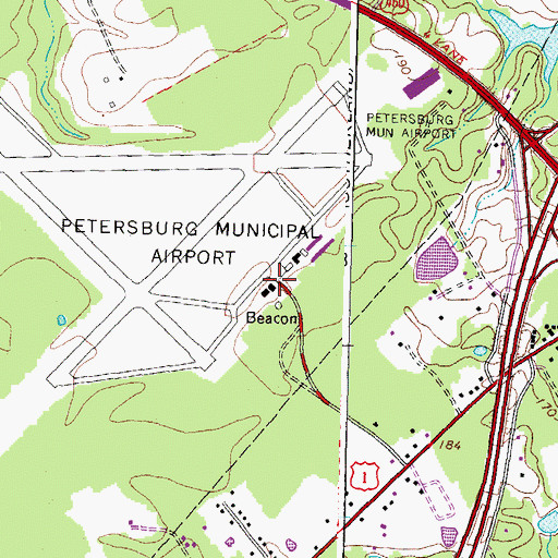 Topographic Map of LifeEvac I, VA