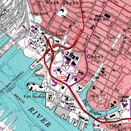 Topographic Map of Nightingale Regional Air Ambulance, VA