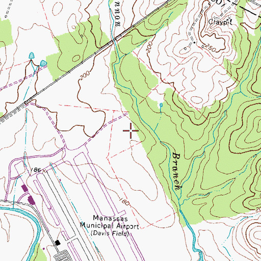 Topographic Map of AirCare 1 Base 1, VA