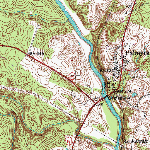 Topographic Map of Fluvanna County Sheriff's Office, VA