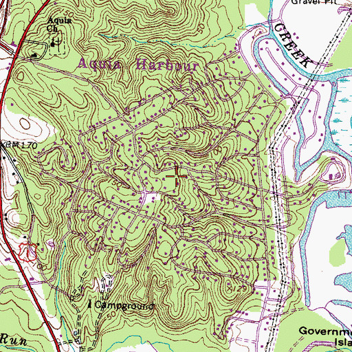 Topographic Map of Aquia Harbor Police, VA