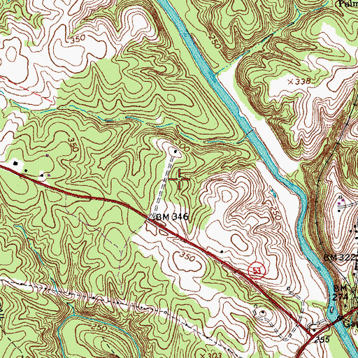 Topographic Map of Fluvanna County Sheriff's Office, VA