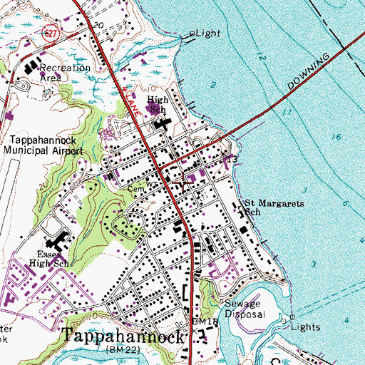 Topographic Map of Essex County Sheriff's Office, VA