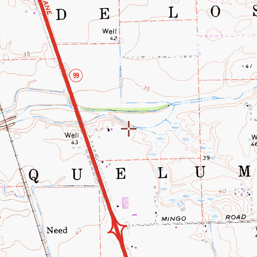 Topographic Map of Skunk Creek, CA