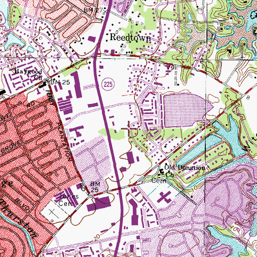 Topographic Map of Virginia Beach Police Department Third Precinct, VA