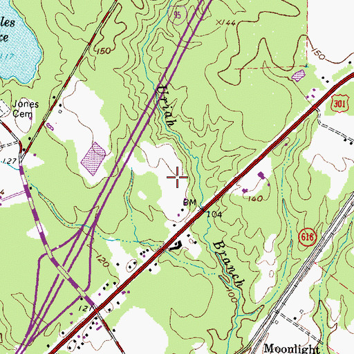 Topographic Map of Greensville County Sheriff's Office, VA