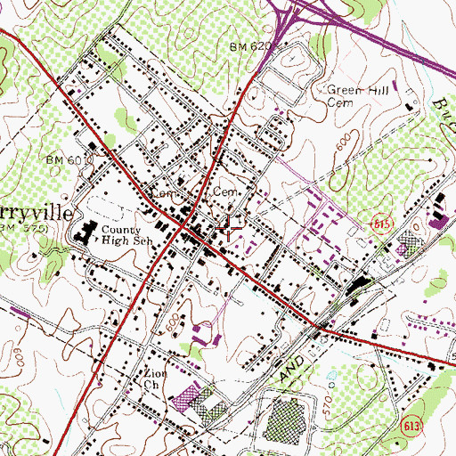 Topographic Map of Clarke County Sheriff's Office, VA