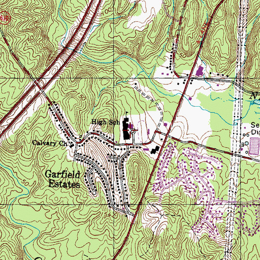 Topographic Map of Prince William County Juvenile Court Service Unit - Woodbridge Office, VA