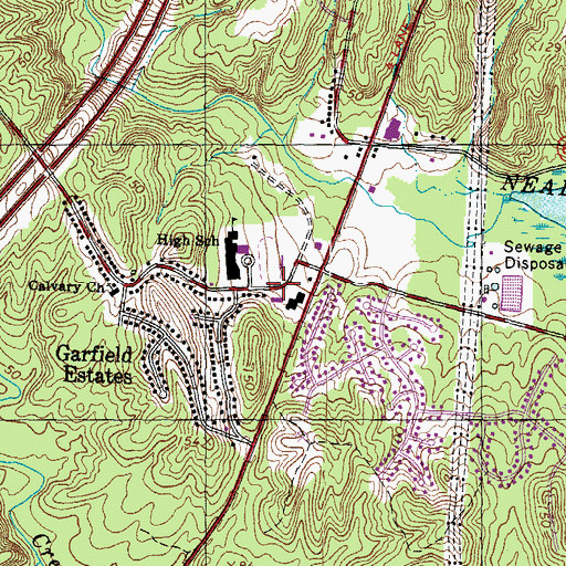 Topographic Map of Prince William County Criminal Court, VA