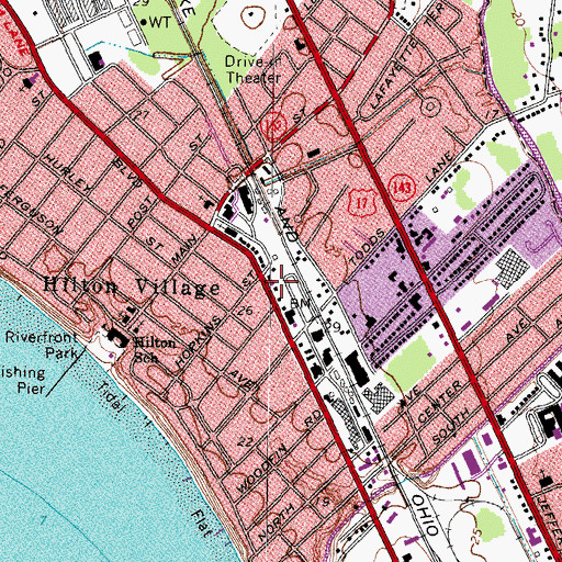 Topographic Map of Newport News Police Department, VA