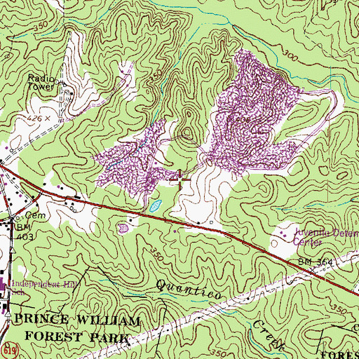 Topographic Map of Prince William County Police Animal Control Bureau, VA