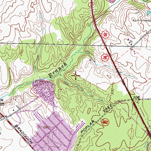 Topographic Map of Fairfax County Police Department Sully District Station, VA