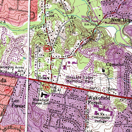 Topographic Map of Fairfax County Police Department Communications Traffic and Administrative Support, VA