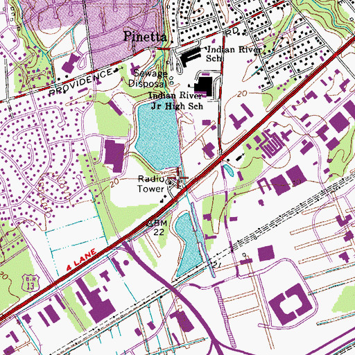 Topographic Map of Virginia State Police Division 5 Area 47 Office, VA