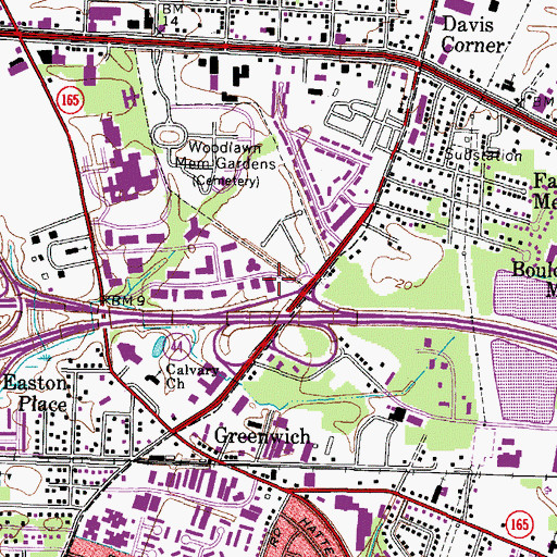 Topographic Map of Virginia State Police Division 5 Area 32 Office, VA