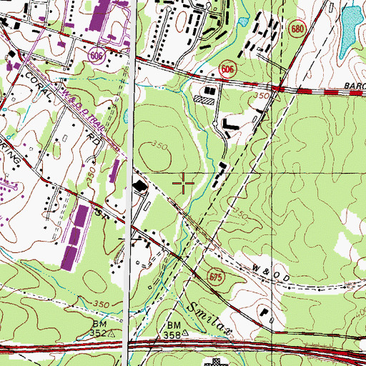 Topographic Map of Herndon Police Department, VA