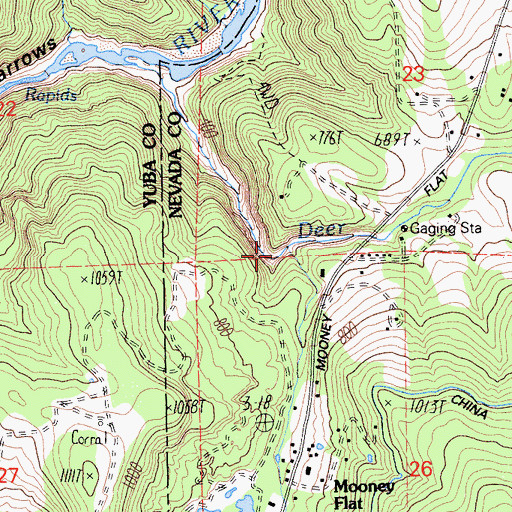 Topographic Map of Slacks Ravine, CA