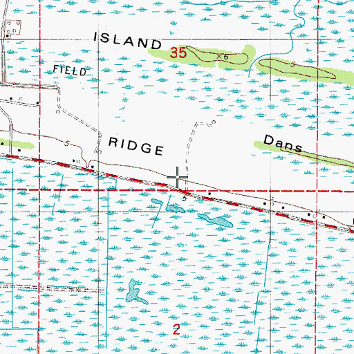 Topographic Map of Cameron Parish Fire Protection District 9, LA